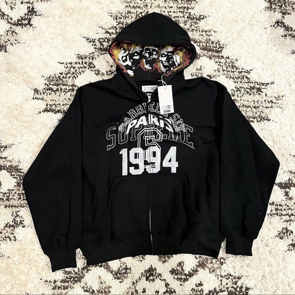Mason Margiela Supreme Collab Zip Up Hopdie Size Medium NWT